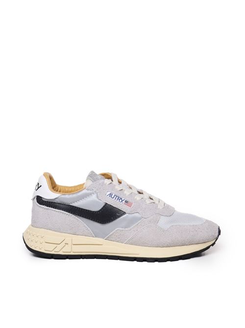 SNEAKERS REELWIND LOW IN PELLE CRAQUELE SAND E NYLON RIFLETTENTE AUTRY | WWLM - RL04/RL04